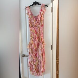 Ramy Brook Vibrant Pink and Yellow Dress